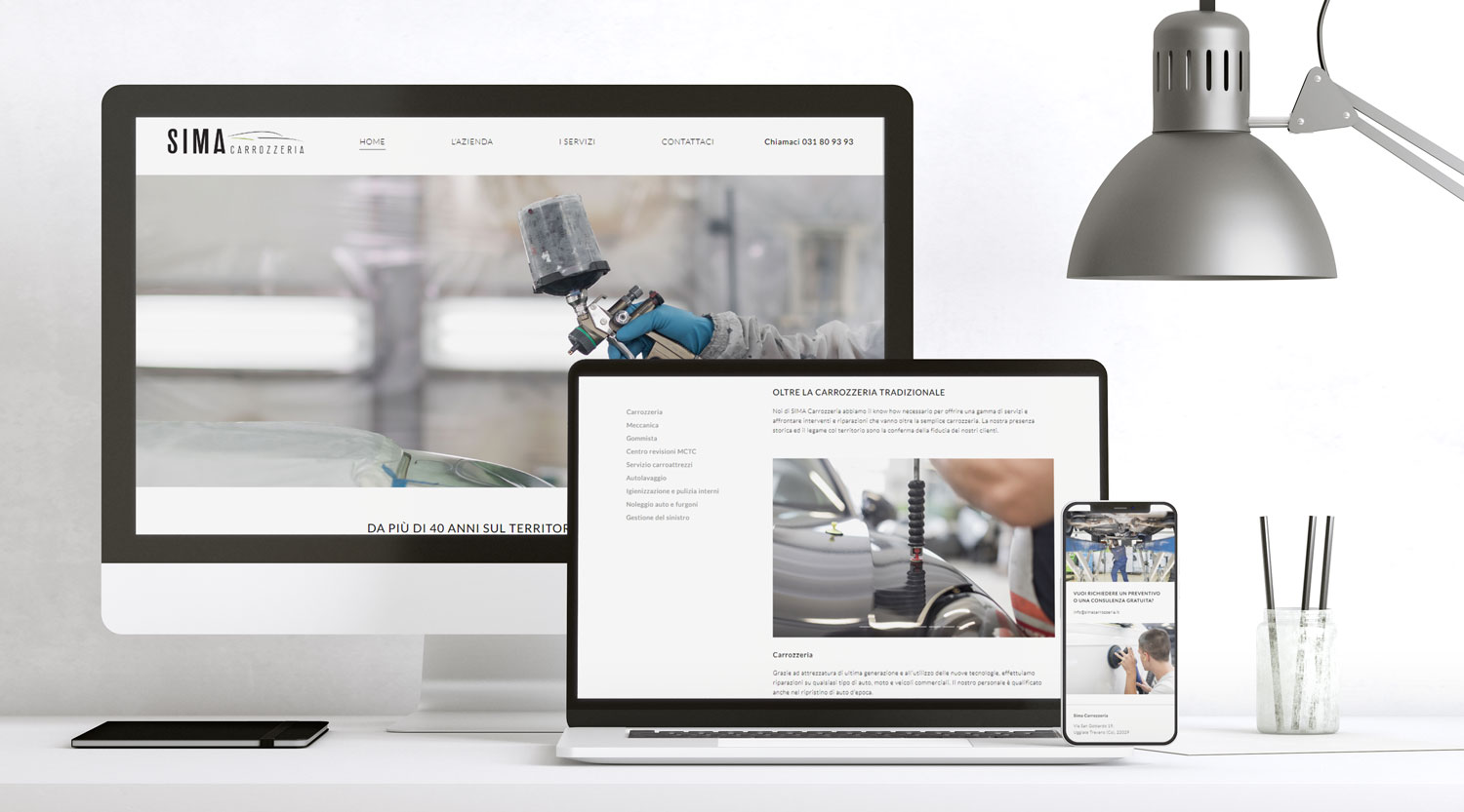 Realizzazione sito web servizi per l’auto